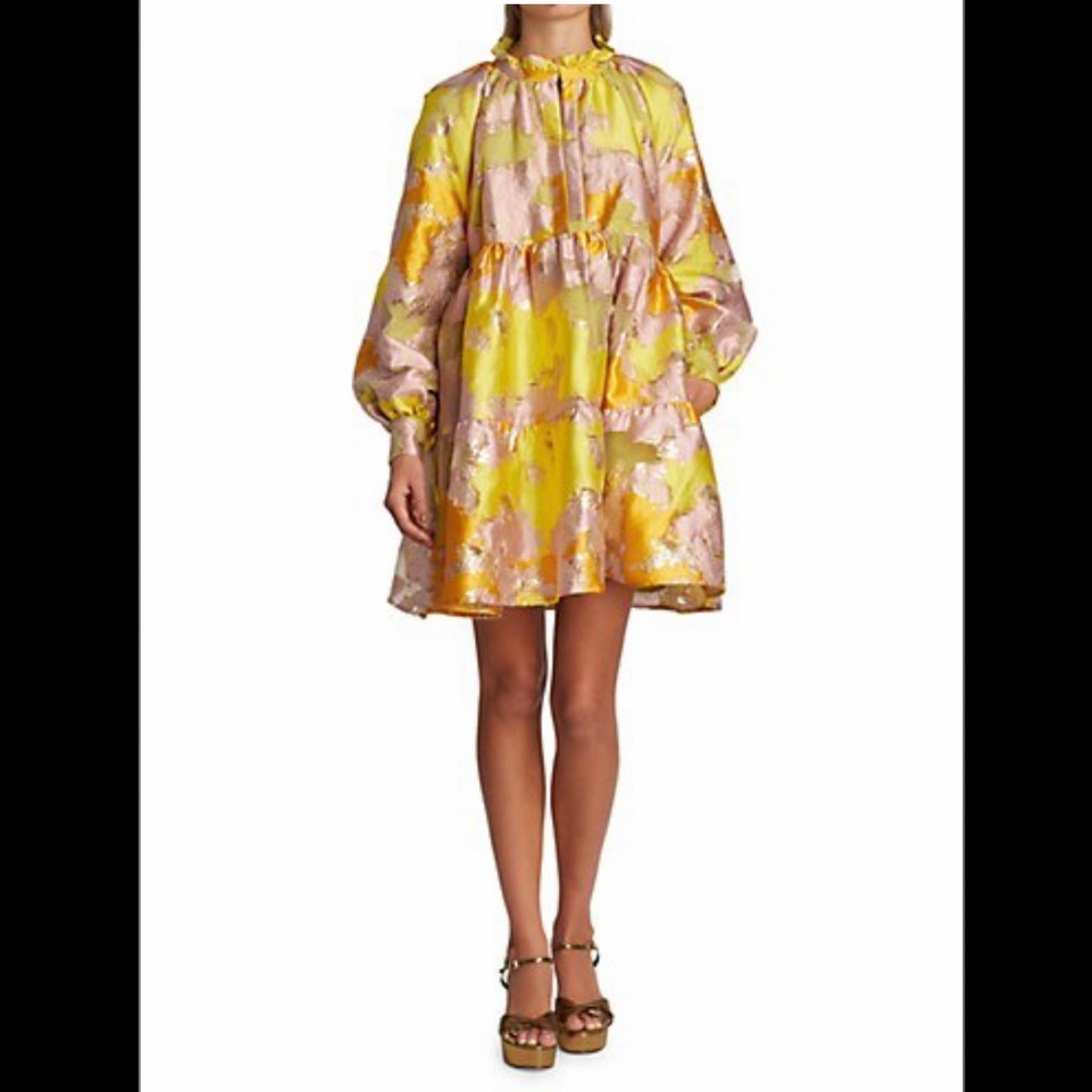 Stine Goya Joy Jasmine Distortion Organza Babydoll Dress